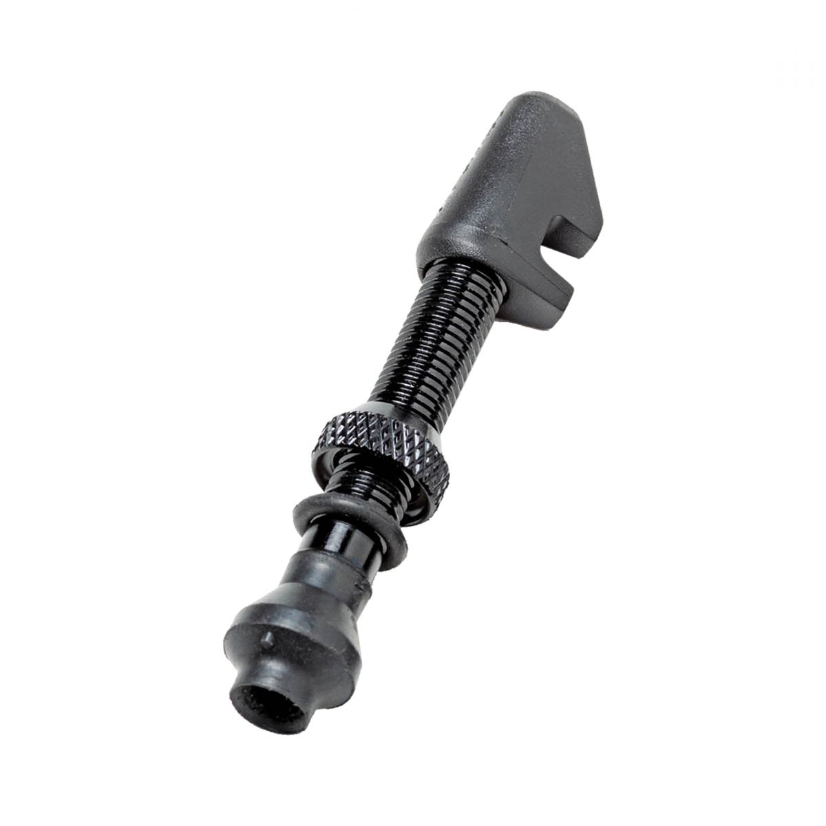 DT Swiss Aluminum Tubeless Valve - MTB or Road, 66-80mm, Black, Single