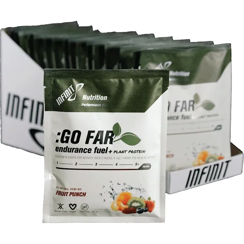 Infinit Nutrition Go Far Energy Drink Mix - Fruit Punch Single Serving Packets Vegan