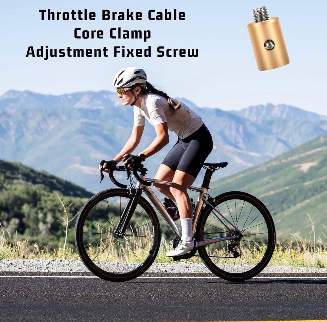 Universal Cable Nipples, 6mm Throttle &amp; Brake Cable End Clamps for Motorcycle, Bicycle, Scooter