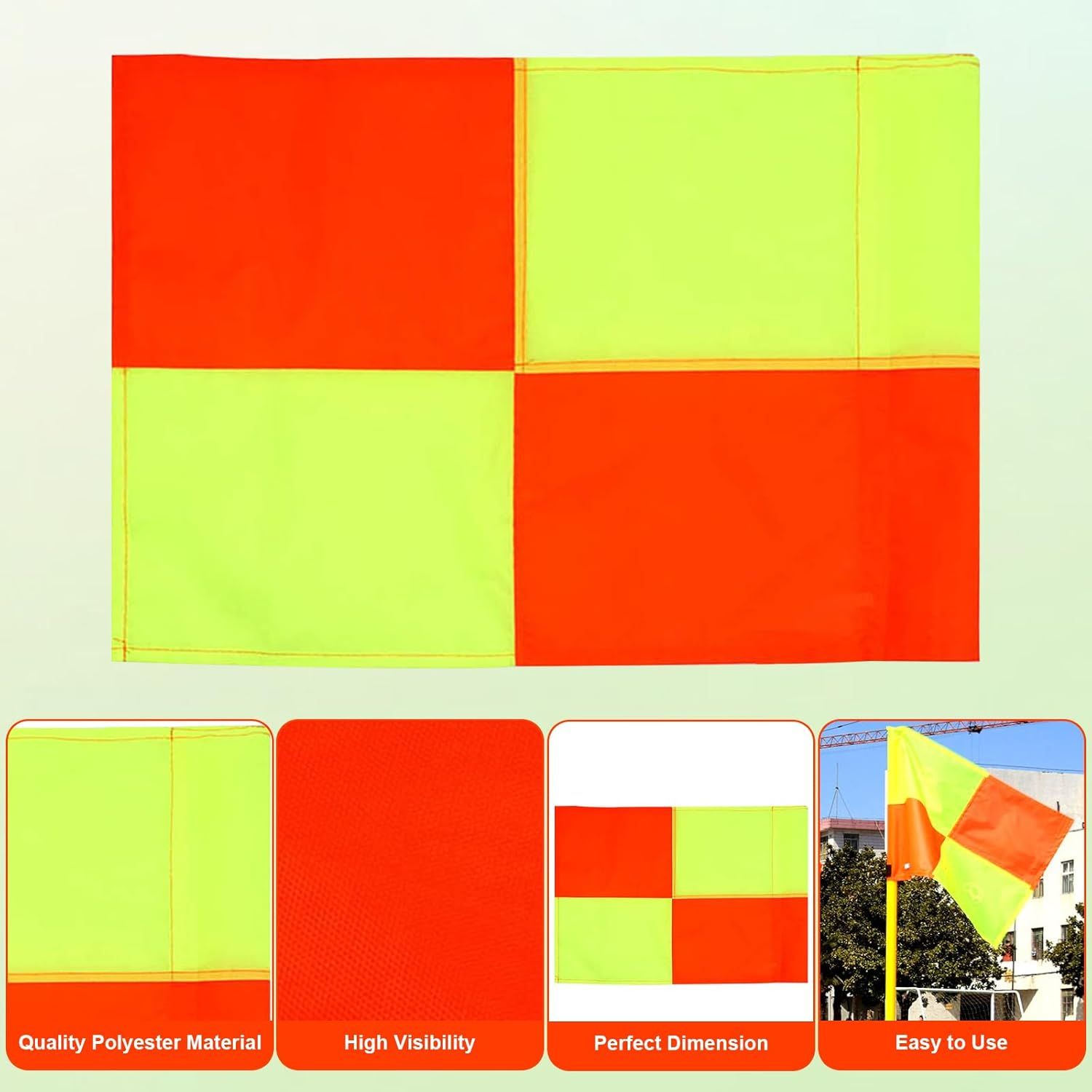 1 Piece Soccer Referee Flags and Corner Flags, Dual-Color Red and Yellow Football for Soccer Football Track Volleyball