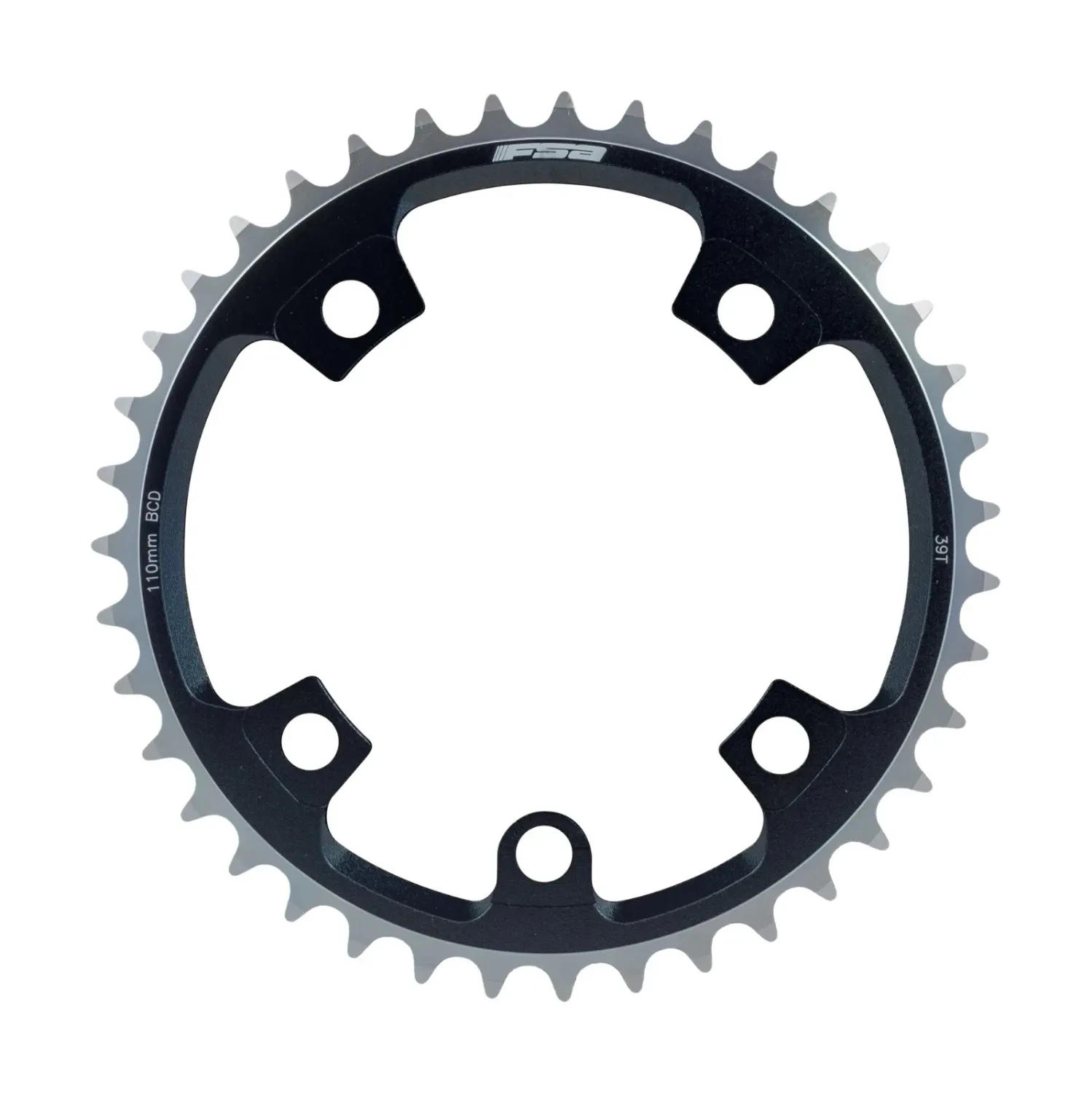 FSA K-Force ABS Road Bike Chainring 2x 10/11 39T x 110 BCD Black 5H 371-0239