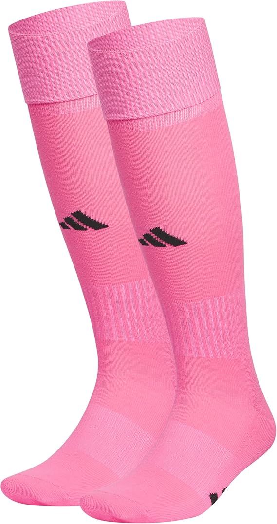 adidas Unisex Rivalry Soccer Socks (2-Pack) Over-the-Calf Athletic XSmall (11K-2Y) Pink