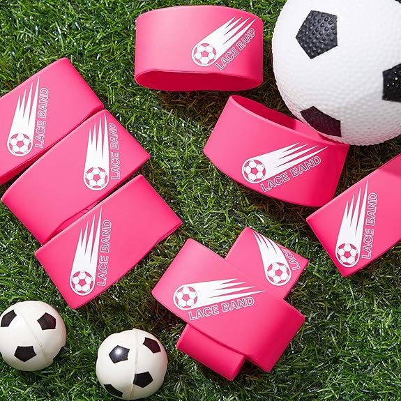 2 Pieces Kids Lace Bands Soccer Elastic Shoe Laces Rubber Pink