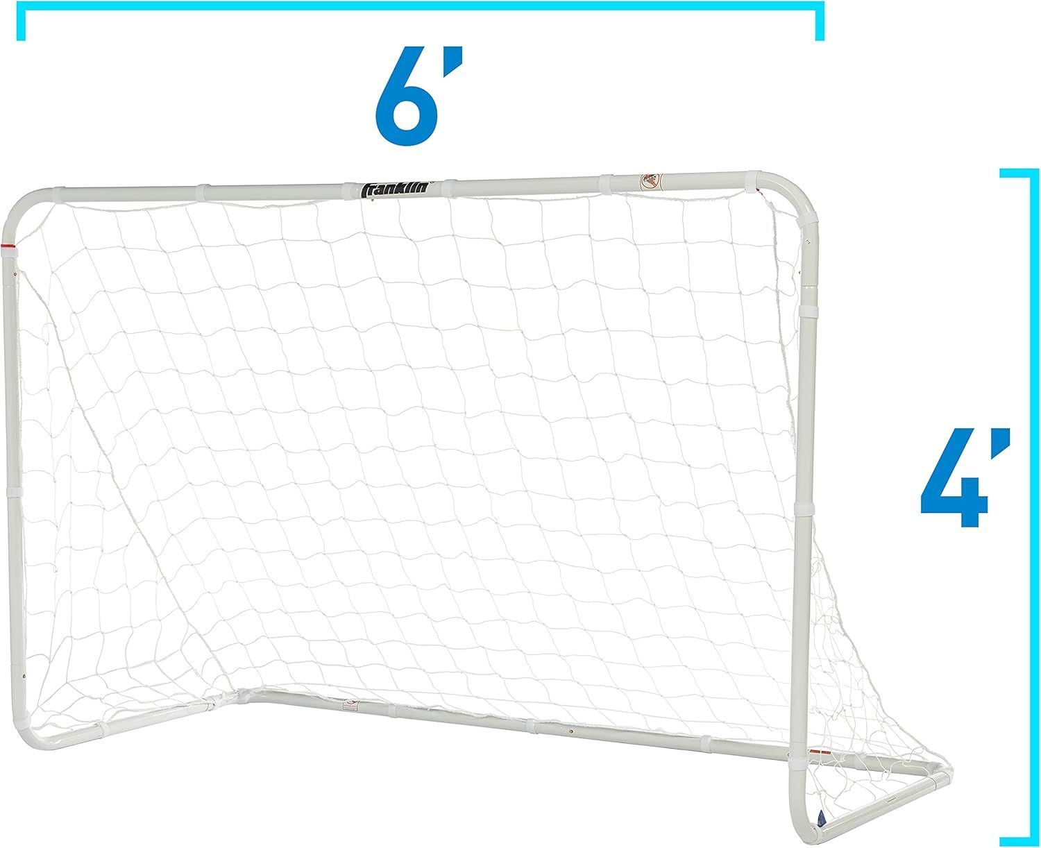 Franklin Sports Competition Soccer Goals - Backyard Portable Steel Soccer Goals - Adult + Youth Soccer Goal with Net