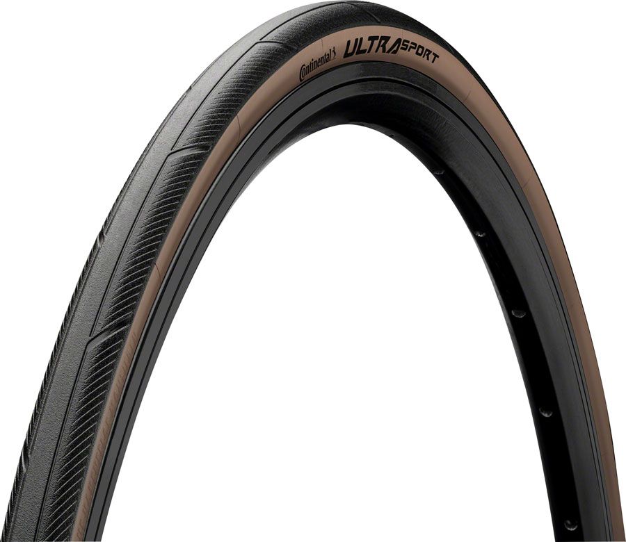 Continental Ultra Sport III Tire - 700 x 28, Clincher, Folding, Black/Brown, PureGrip, Performance
