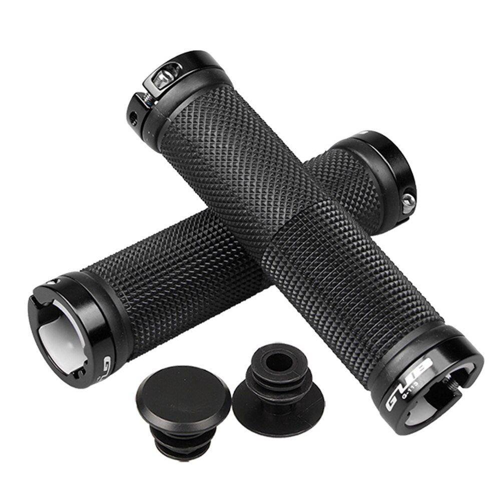GUB Bike Grips Lockable MTB Road Bike Rubber Handlebar Grips Anti-slip Black