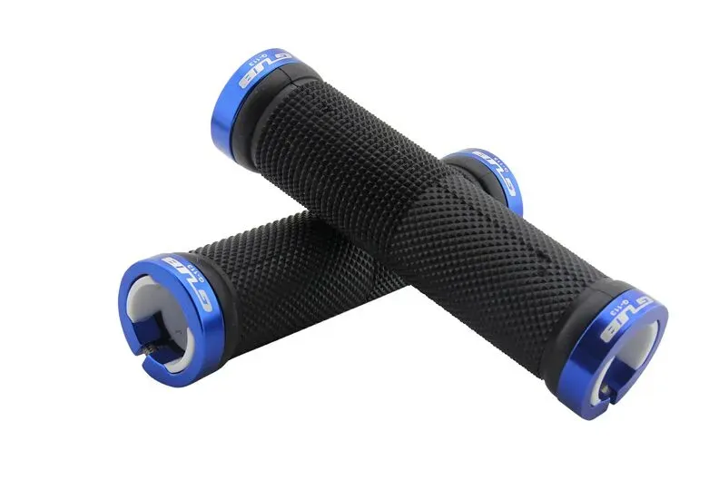 GUB Bike Grips Lockable MTB Road Bike Rubber Handlebar Grips Anti-slip Blue