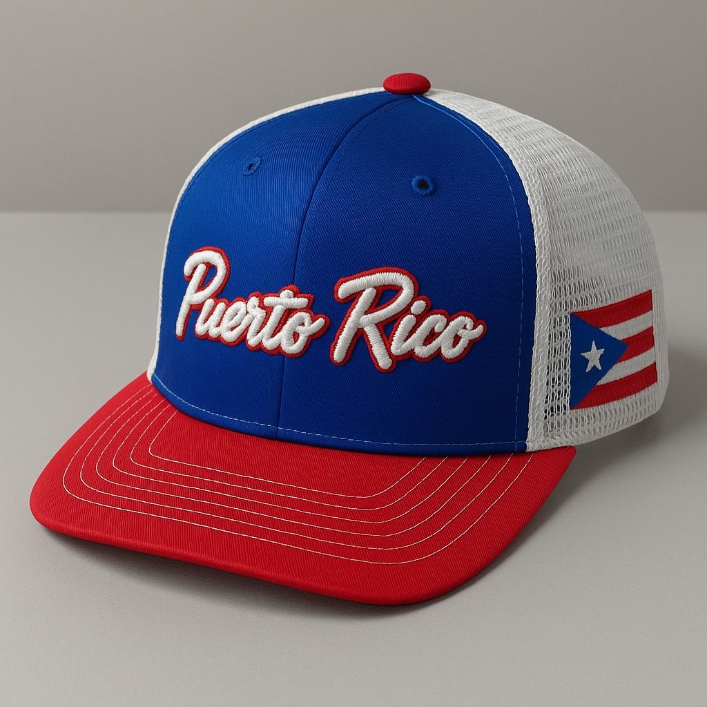 Cap(Gorra) Puerto Rico Blue/Red/White One size