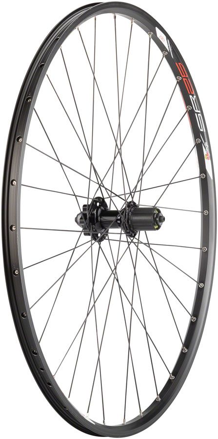 Quality Wheels Value Double Wall Series Disc Rear Wheel - 29", QR x 135mm, 6-Bolt, HG 10, Black, Clincher, 32H