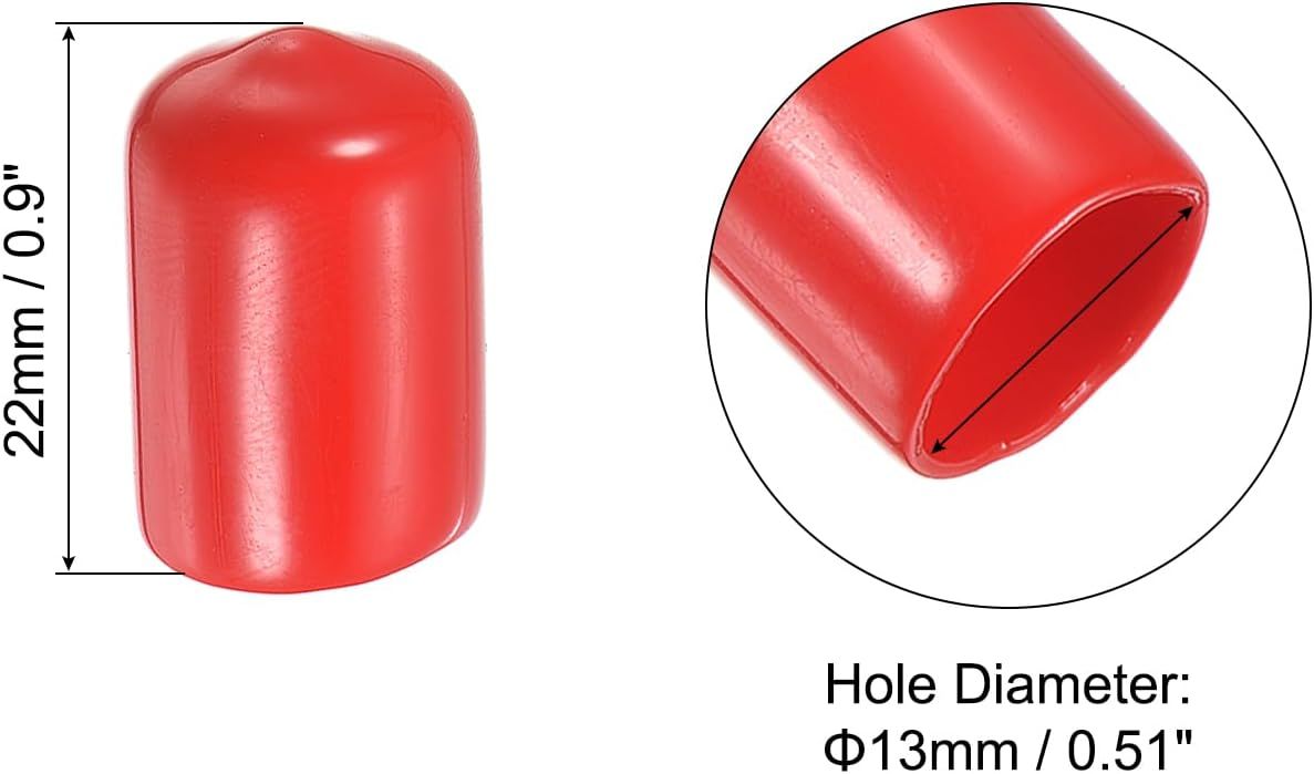 Billiard Cue Tip Rubber Protector 2-pcs 13mm Red