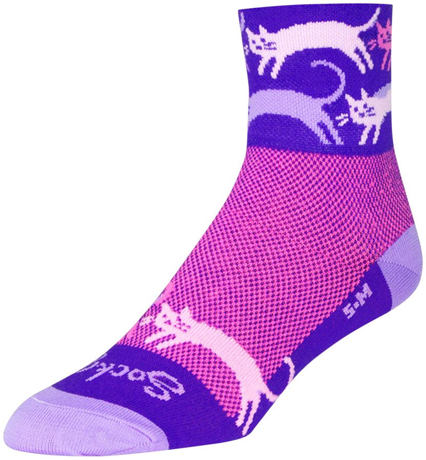 SockGuy Classic Pounce Socks - 3&quot;, Purple, Large/X-Large