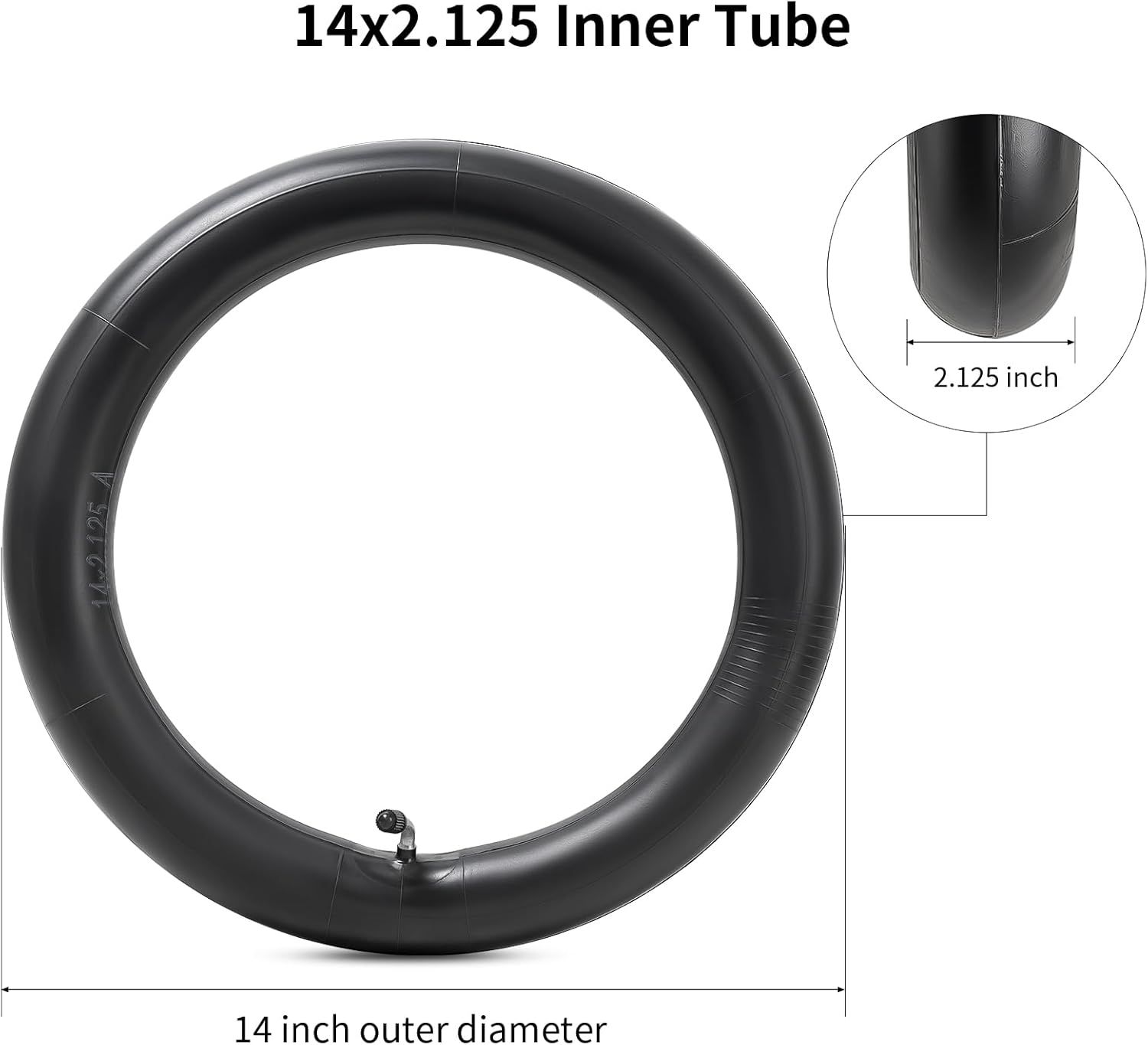 Kenda 14 X 2.125 CR202 Electric Bike Tubes with Angled Valve