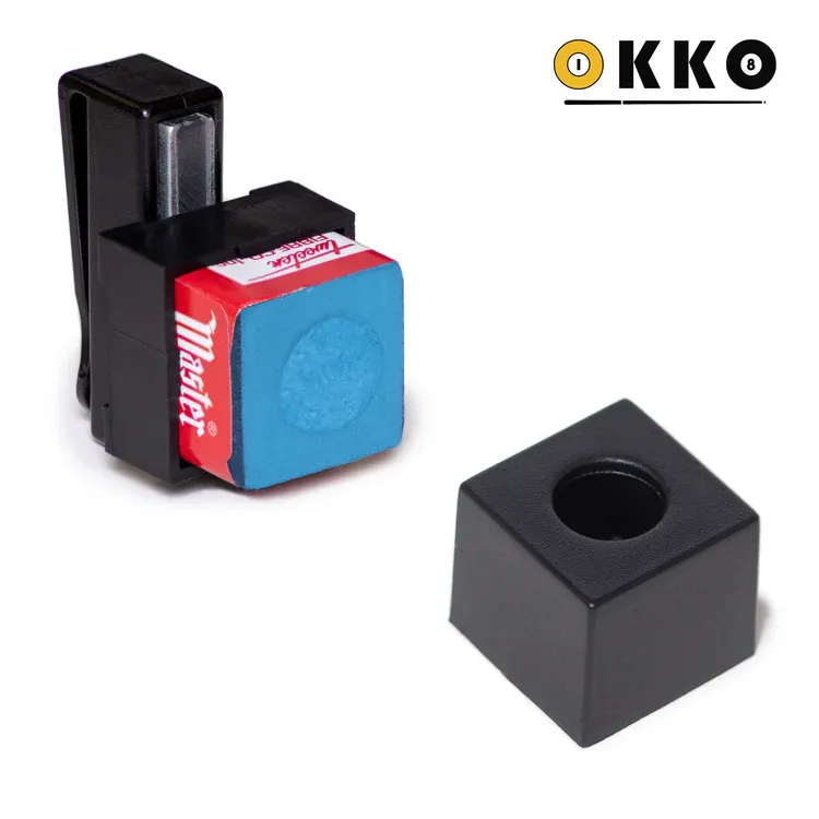 OKKO Plastic Magnetic Billiard Chalk Holder Black