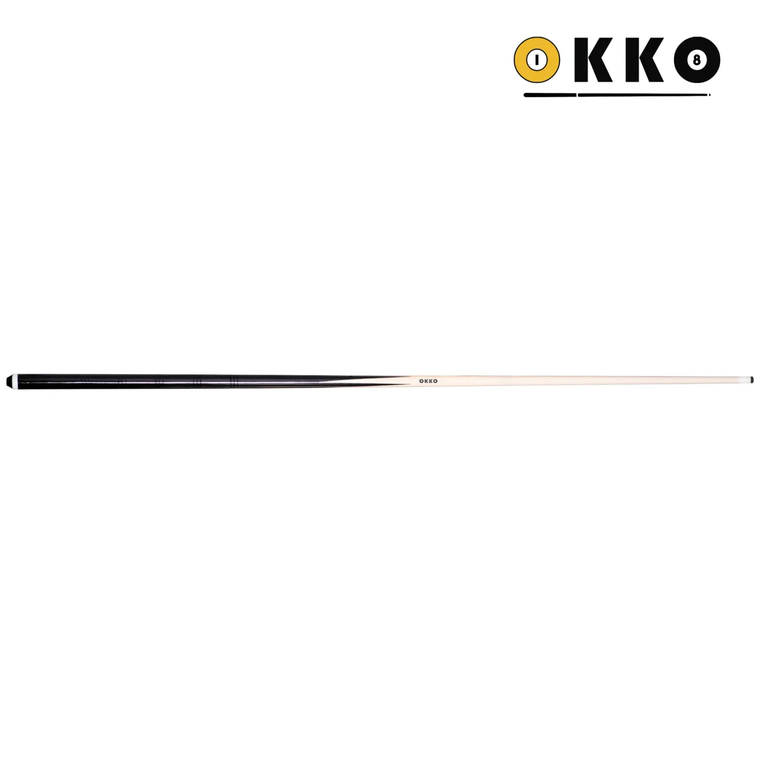 OKKO 1-Piece Pool Cue 57”, Glue-On Tip 21oz