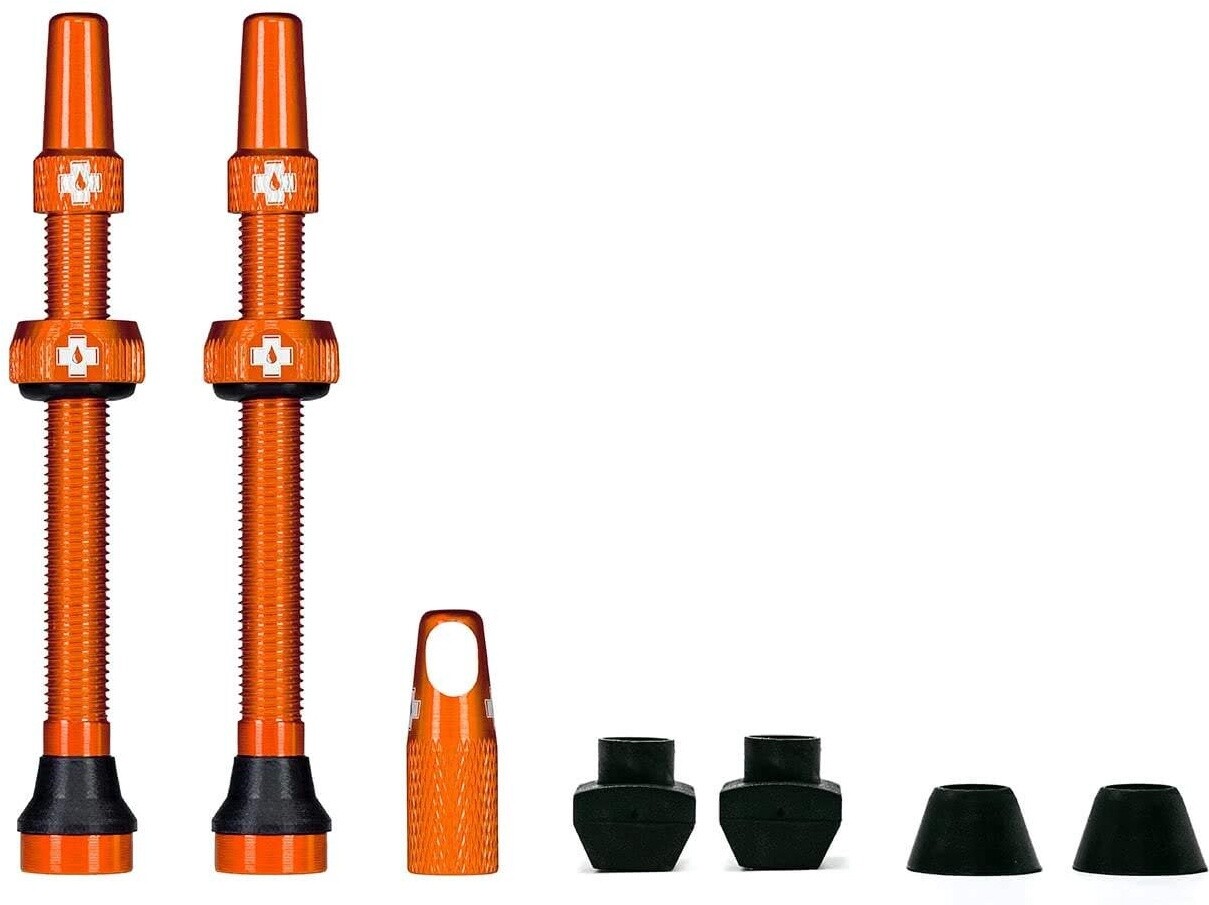 Muc-Off V2 Tubeless Valve Kit - Orange, 60mm, Pair