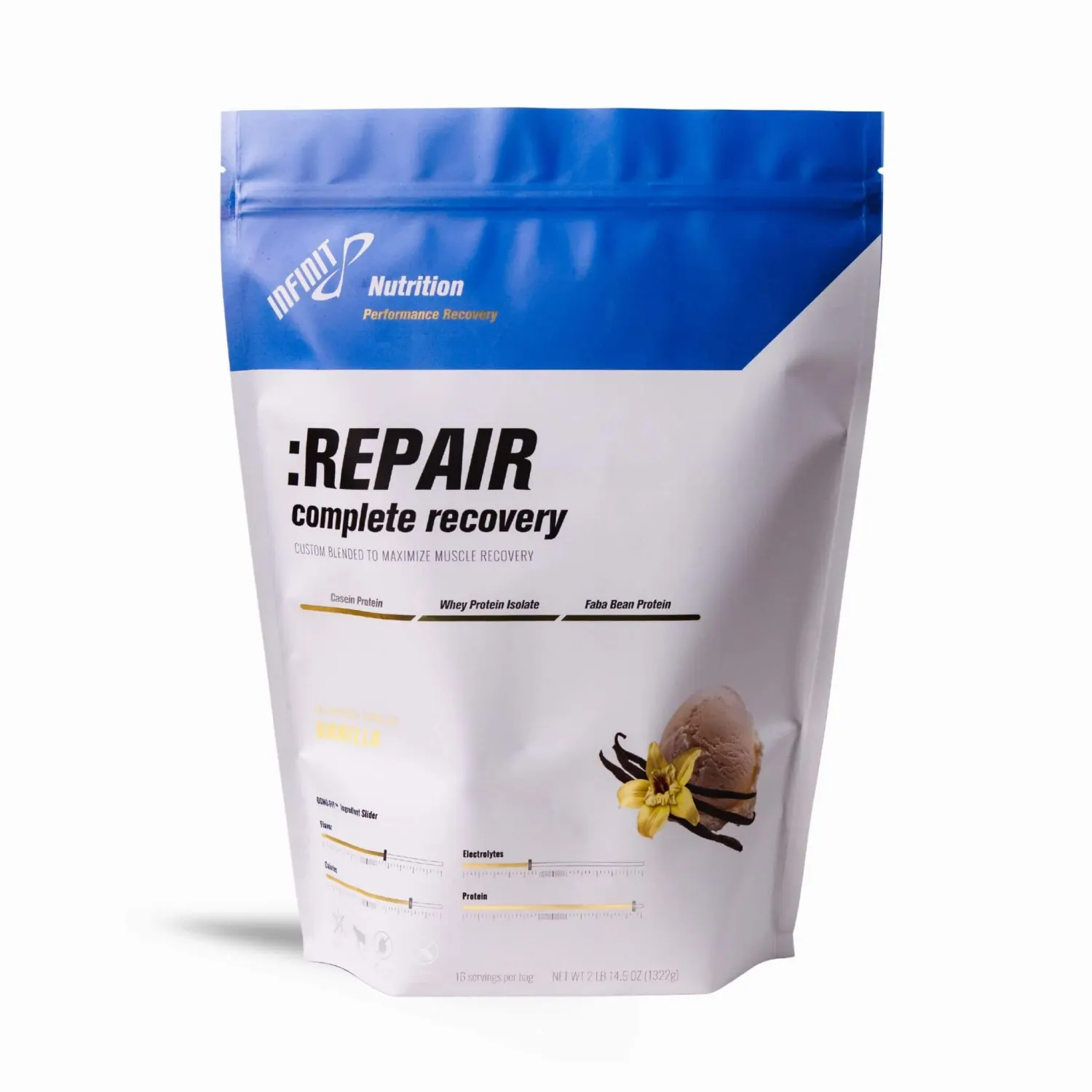Infinit Nutrition Repair Recovery Drink Mix: Vanilla 16 Serving Bag