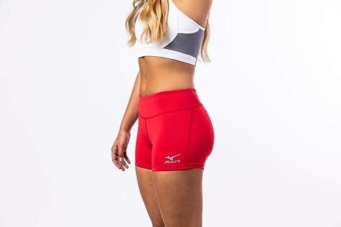 Mizuno Women's Vortex 4" Inseam Volleyball Shorts Red