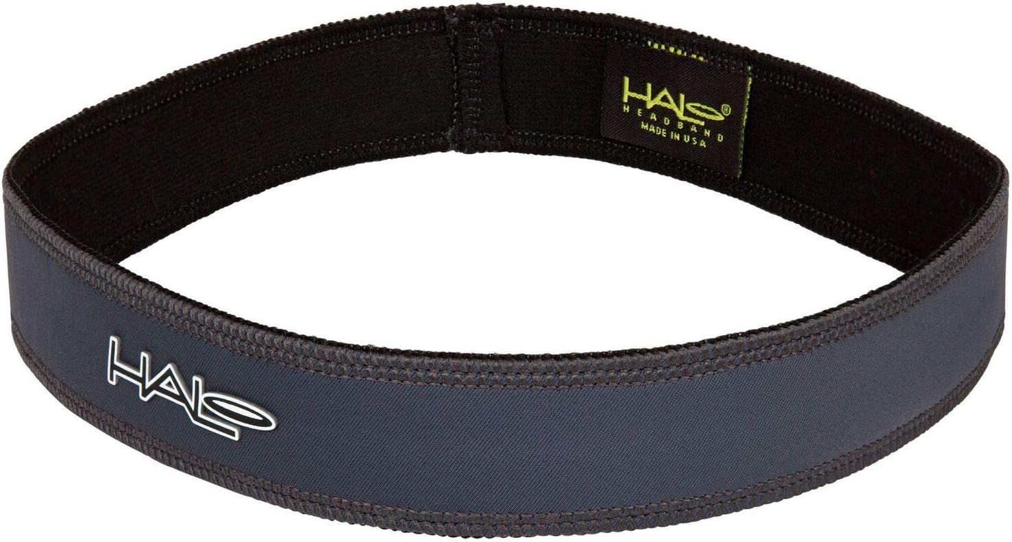 Halo Headband Sweatband Slim, 1" Pullover Hairband Charcoal