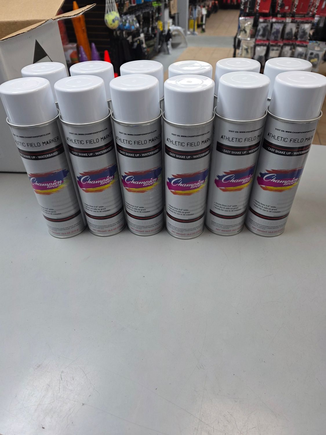 Champion Sports Field Marking Paint 18oz Case of 12 Cans