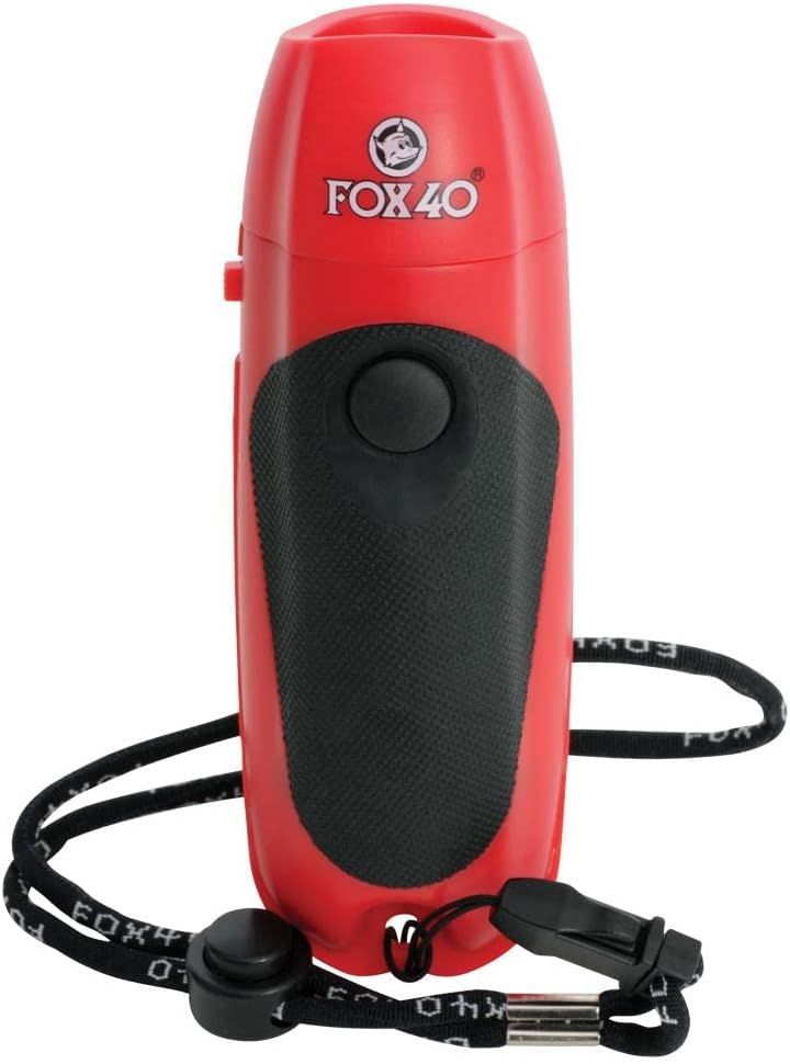 Fox 40 Tide Rider 3-Tone Electronic Whistle 125 Db w/Lanyard &amp; Battery
