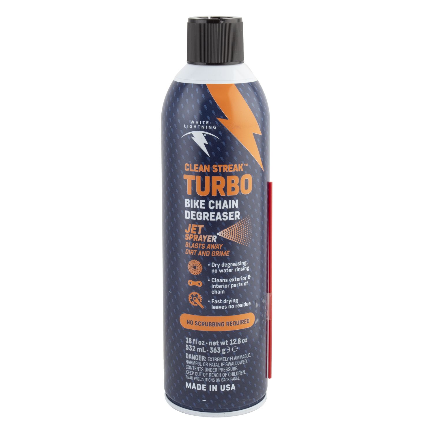 White Lightning Clean Streak Turbo Bike Chain Degreaser - 18oz
