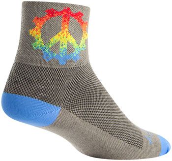 SockGuy Classic Peace Ring Socks - 3&quot;, Gray, Small/Medium