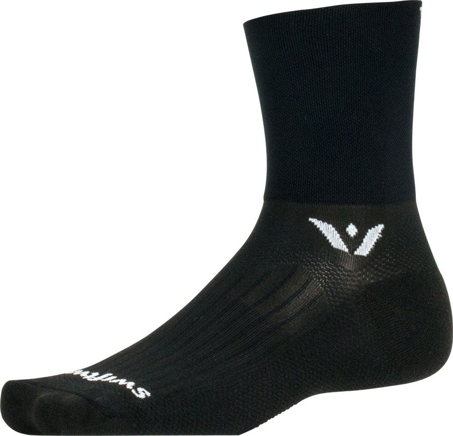 Swiftwick Aspire Quarter Crew Socks - 4&quot;, Black, X-Large