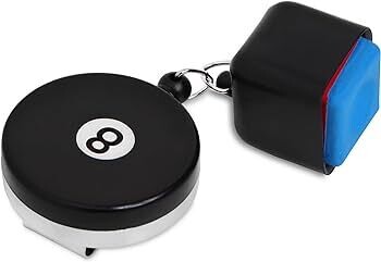 Okko Retractable 8-Ball  Chalk Holder Square with Belt Clip