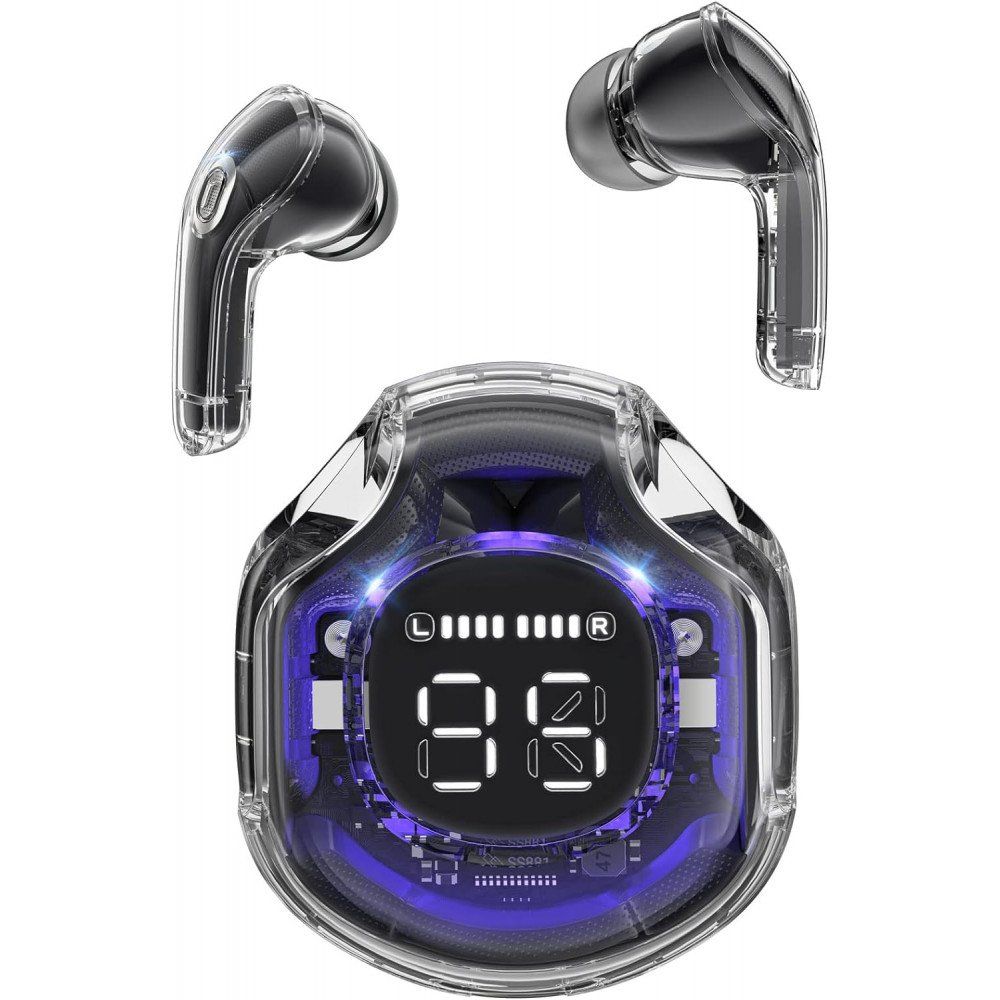 Transparent In-Ear TWS Headphones Sound Bluetooth Device Black