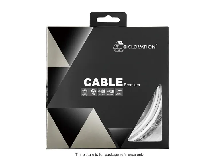 CICLOVATION Premium Bike Shifter Cable Kit Front: 1800 mm Rear: 2100 mm Black