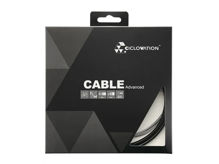 Ciclovation Mountain Brake Cable Set Front: 1350mm and, Rear: 2350mm Black