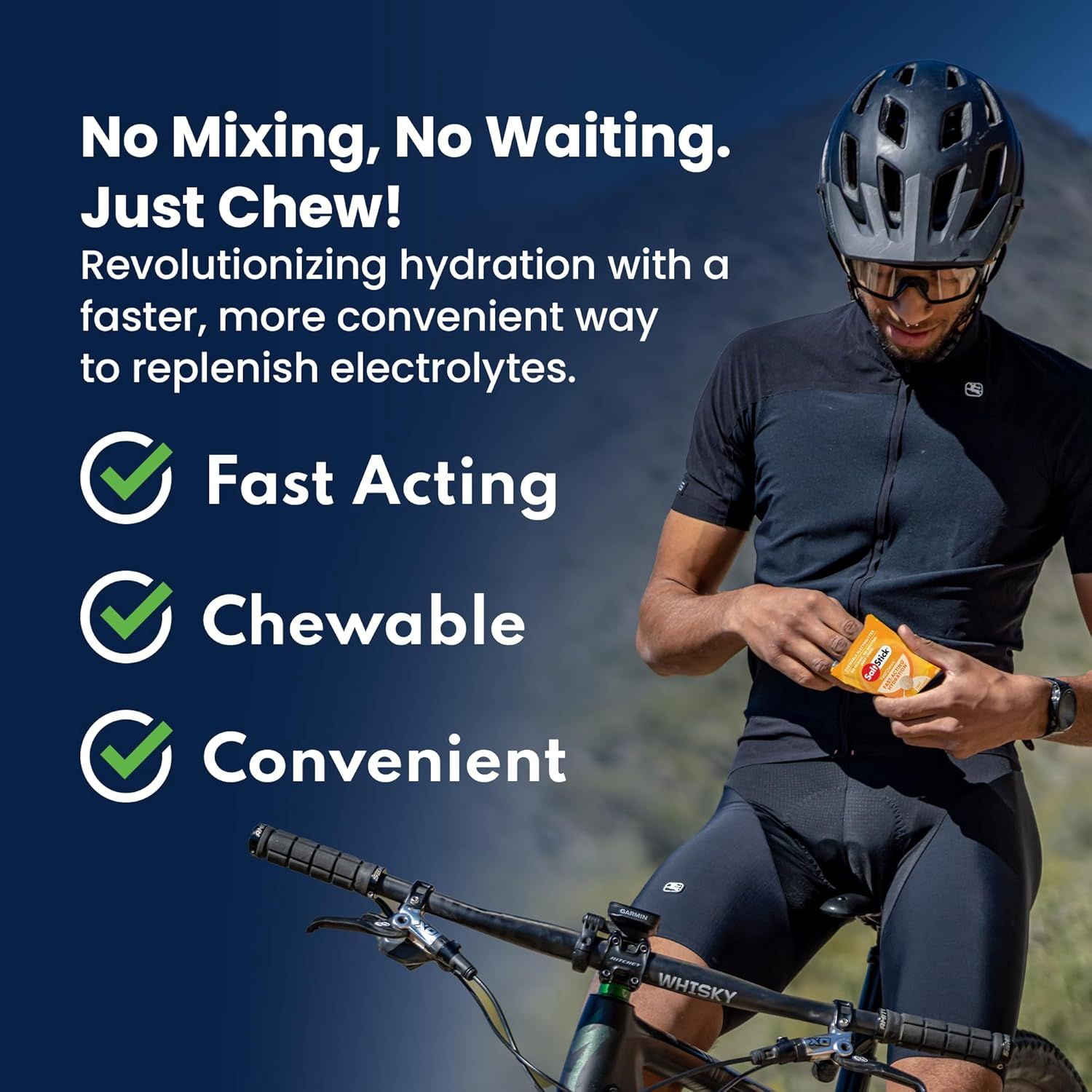 SaltStick Electrolyte FastChews with Caffeine - 60 Citrus Burst Chewable Tablets