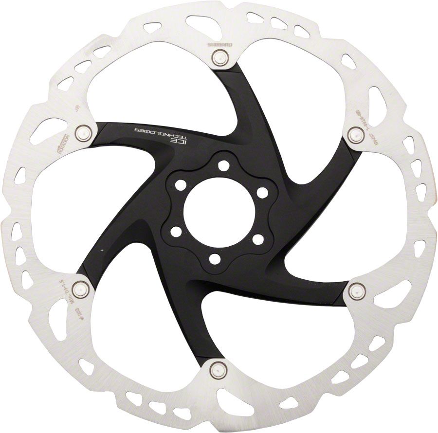 Shimano Deore XT SM-RT86-L Disc Brake Rotor - 180mm, 6-Bolt, Silver/Black