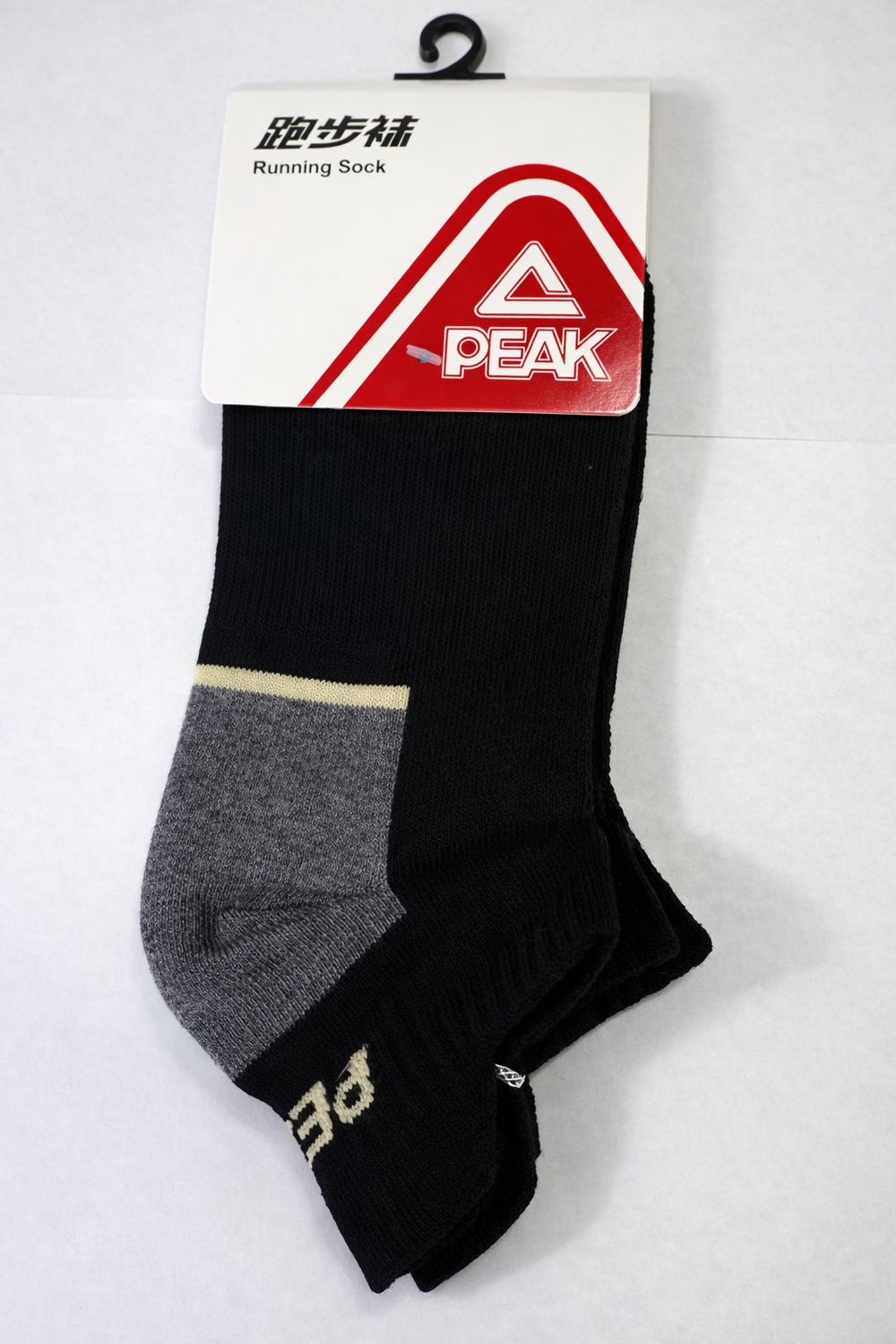 Peak Sport Cut Socks Ligth Black White Line 5-8