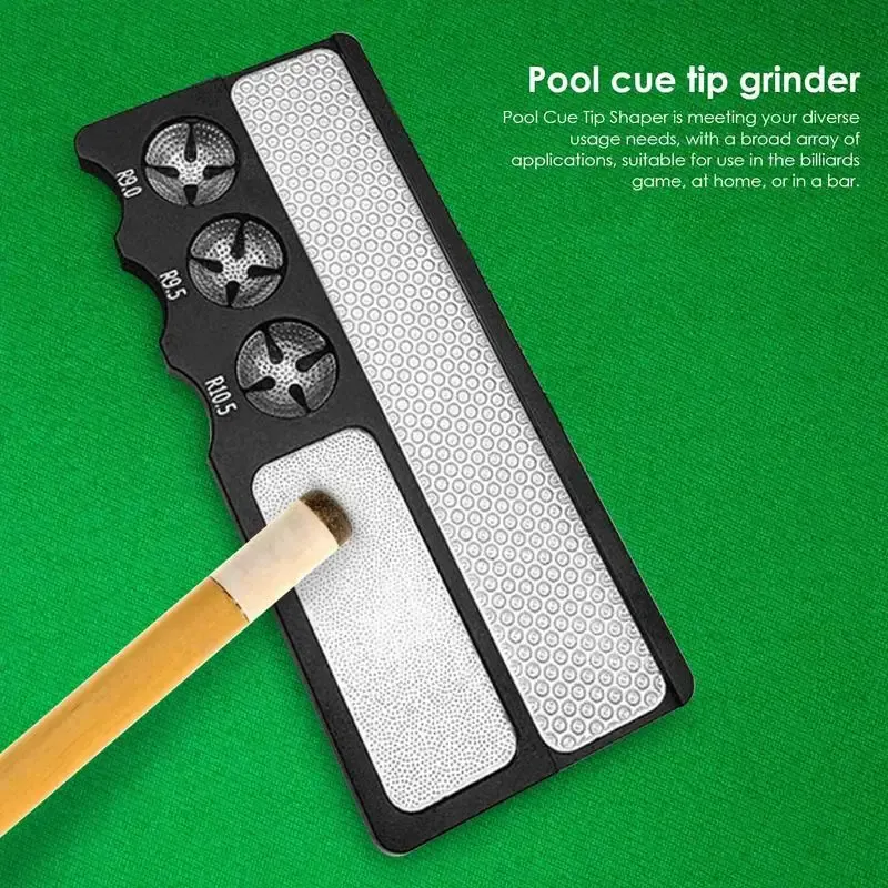 Billiards Cue Tip Shaper Black