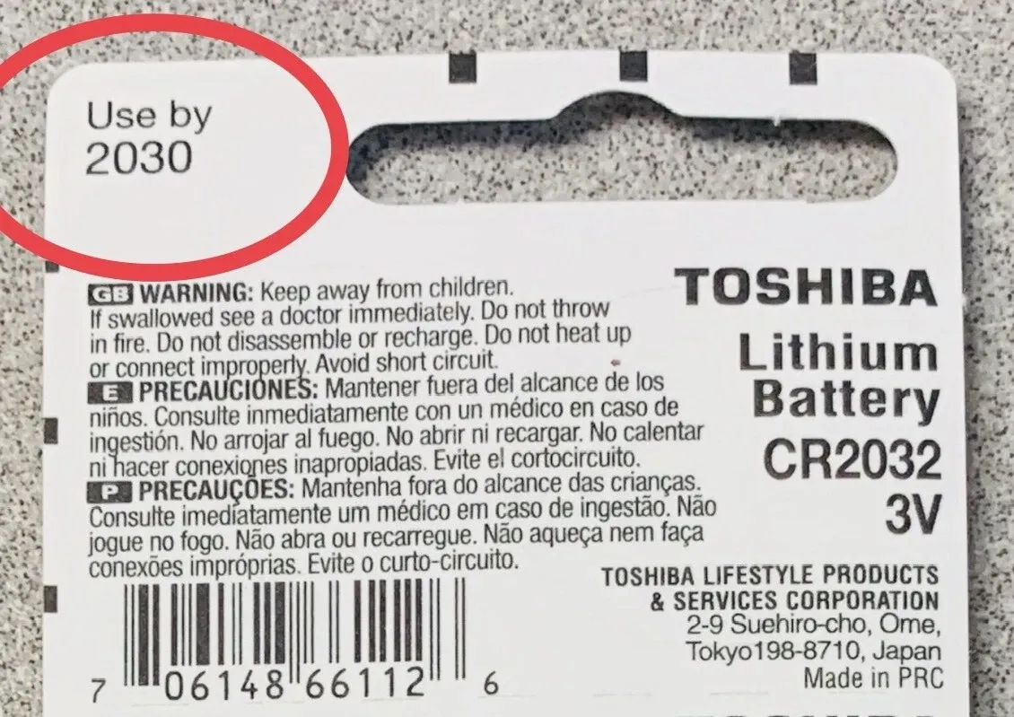 Toshiba Lithium Battery CR-2032 3V  1-pcs/bag