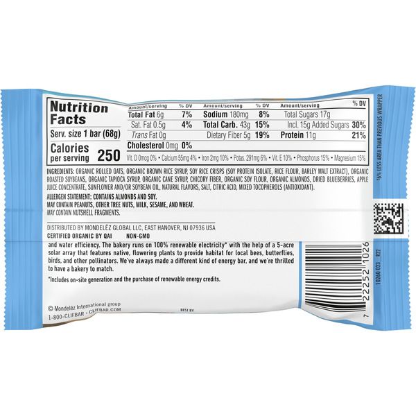 Clif Bar Original: Blueberry Crisp 68g 1-pcs