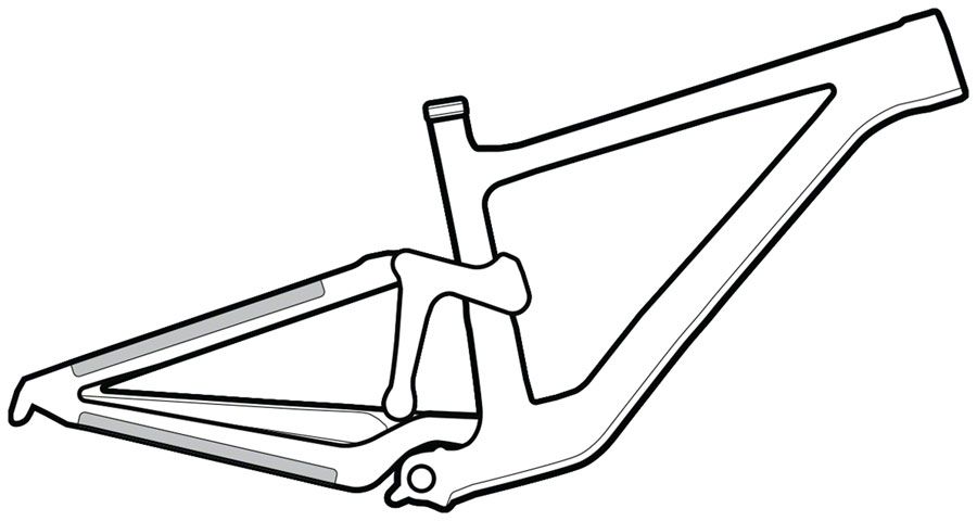 Lizard Skins Clear Protective Frame Wrap - Large