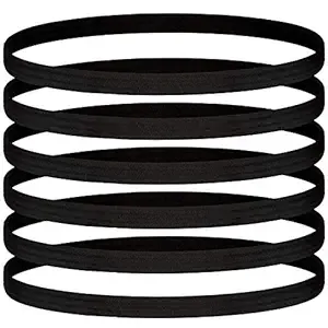 6 Pieces Elastic Sports Headbands Thick