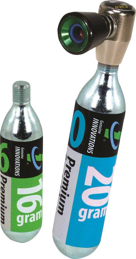 Genuine Innovations Air Chuck Elite Inflator: Includes 16gram and 20gram CO2 Cartridge