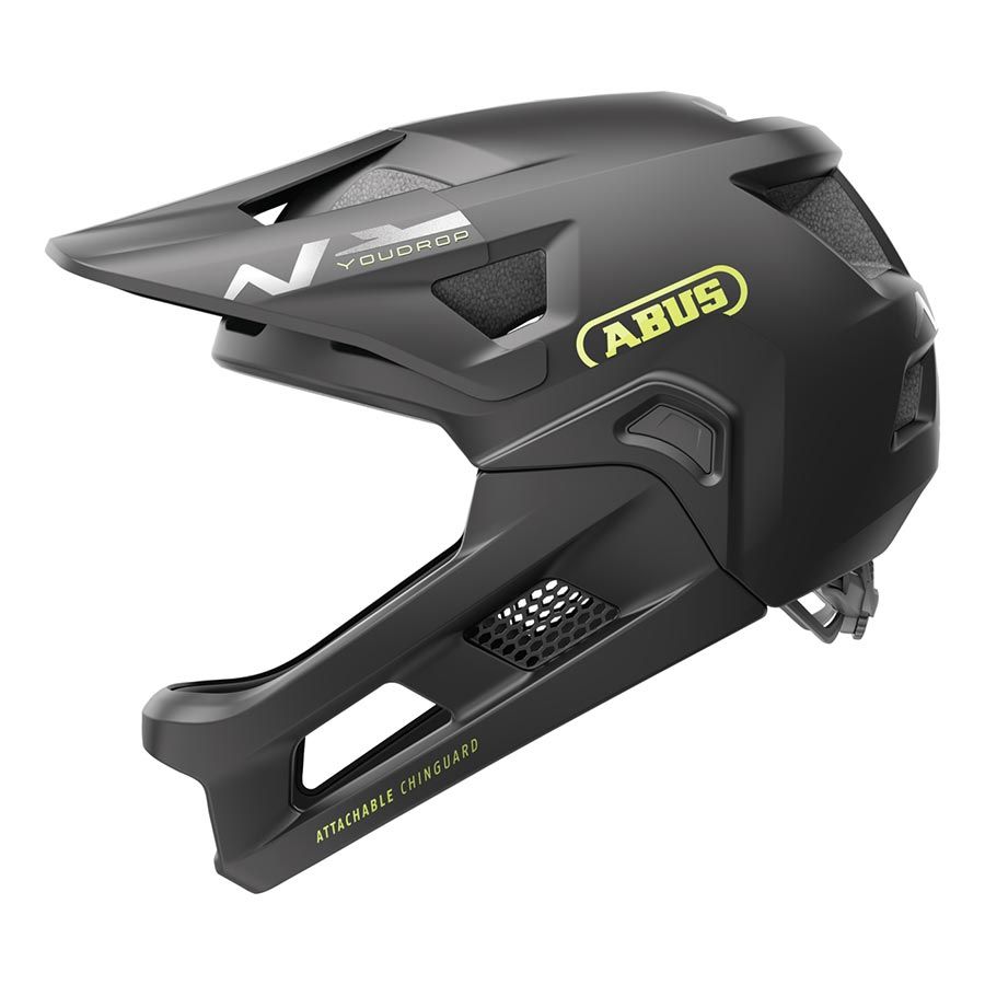 Abus, YouDrop FF, Helmet, S, 48 - 55cm, Velvet Black Kids