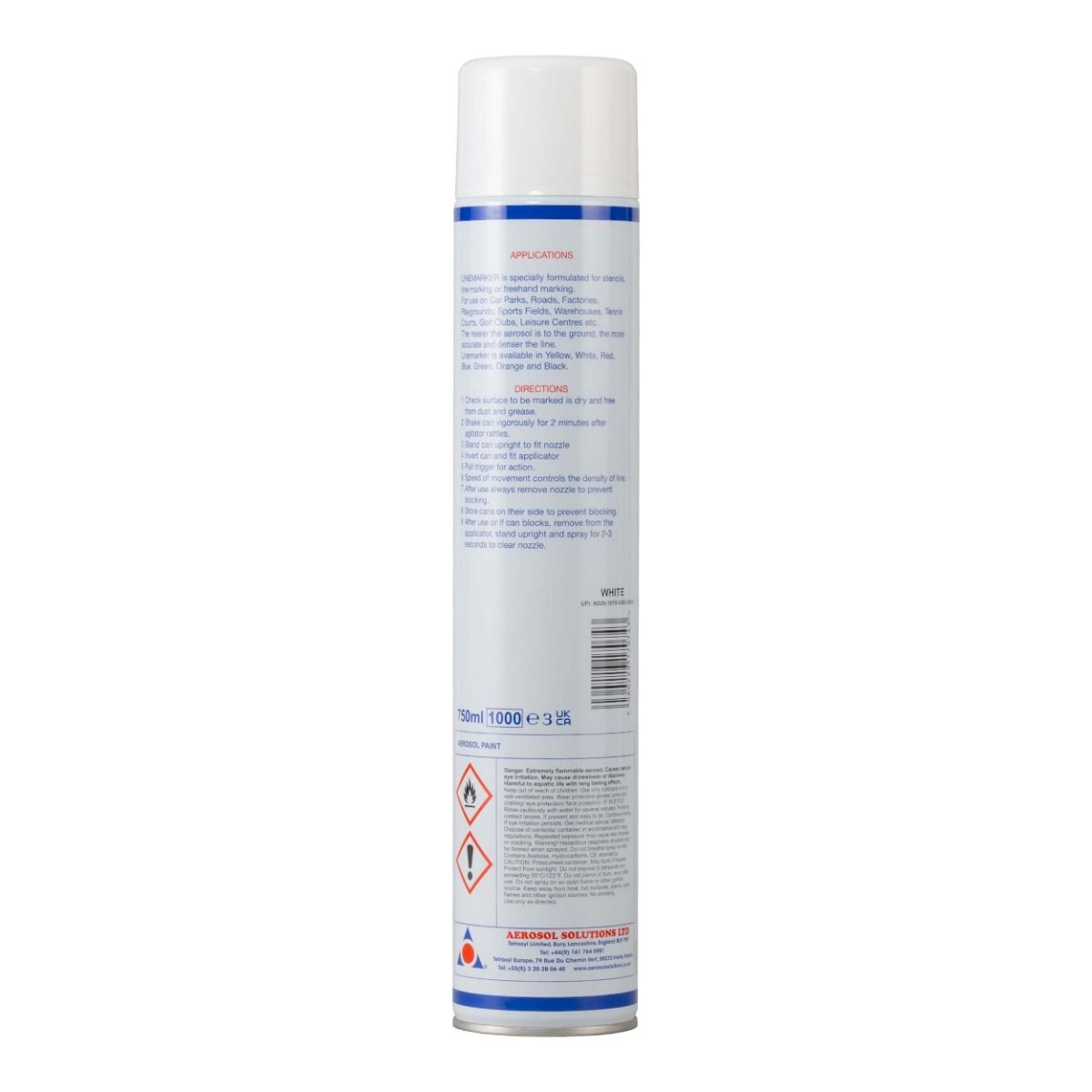 Linemarker White Line Marking Spray Paint 750ml