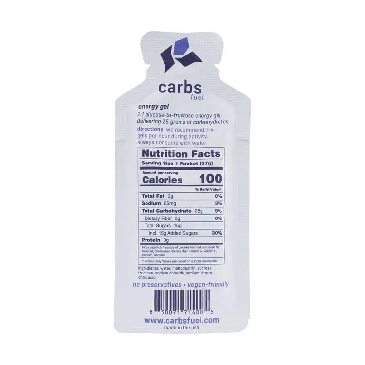 Carbs Fuel 25g Energy Gels Original