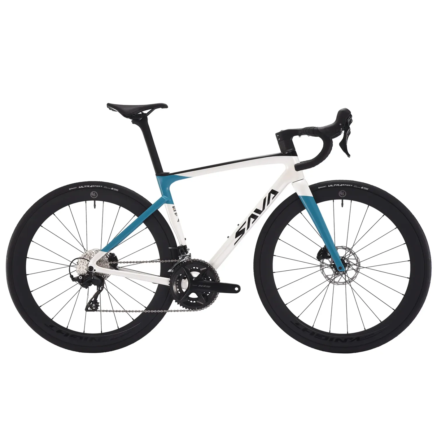 SAVA Hawkeye F20 Full Carbon Road Full Shimano 105 Hydraulic Disc Brake Turquoise Green 2x12sp