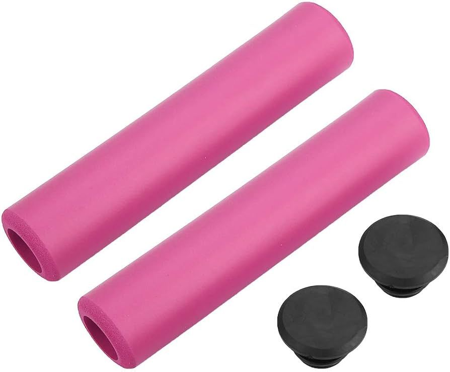 Omega Silicone Grips with End Plugs Pink