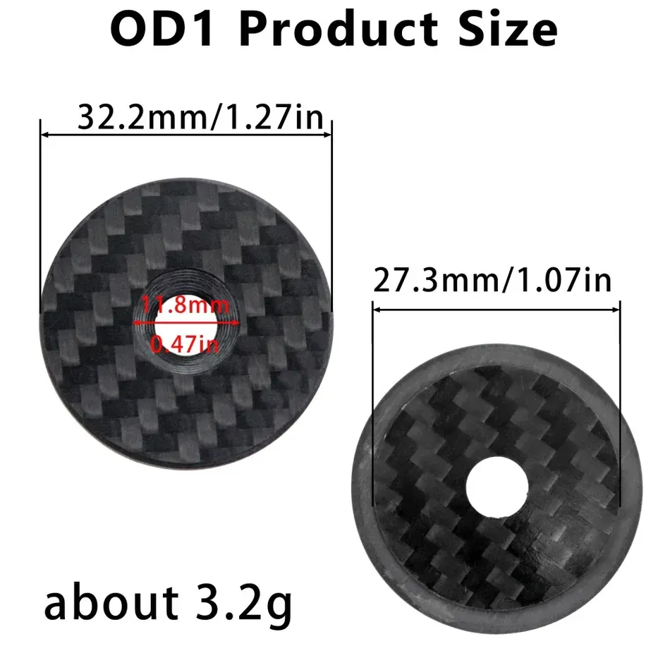 Omega 3K Carbon Fiber Cycling Headset Stem 27.3