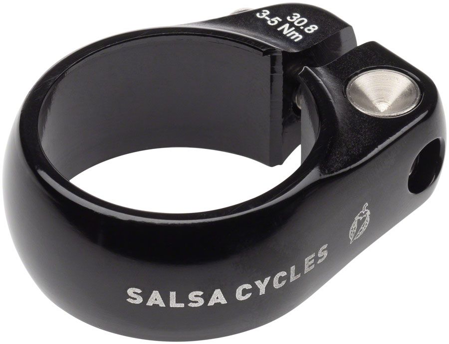 Salsa Lip-Lock Seatpost Clamp - 30.8mm, Bolt-On, Black