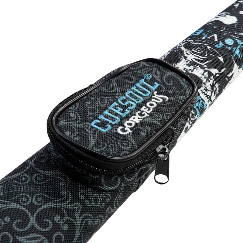 Billiards Pool Cue Hard Case,Holds 1 1/2 Pool Cue (1 Butt/1 Shaft)