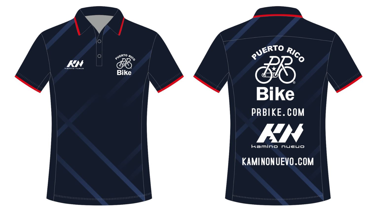 KN PR Bike Navy Polo T Shirt
