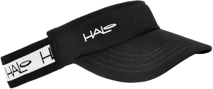 Halo Headband Sweatband Race Visor Black L/XL